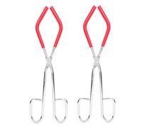 Morsetto per becher in acciaio, clip per chimica, accessorio da laboratorio durevole e lucidato per laboratori di fisica, chimica, biologia, acciaio rotondo, 250 mm, confezione da