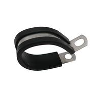 Morsetto per cavi da 7/8" in acciaio inossidabile isolato in gomma ammortizzata - Fascetta stringicavo, morsetto per tubi, clip per tubi, morsetto per linea e morsetto per filo (confezione da 12)