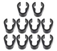 Morsetto per Cavi Microfonici in Plastica 10 Pezzi Diametro 25mm | Nero, per Supporti Grandi e Aula, Fissaggio Rapido, Installazione Semplice, Set da Dieci