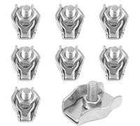 Morsetto per cavo metallico, M4 Simplex a bullone singolo, in acciaio inox, blocco per cavi e cavi di tensione (confezione da 8)