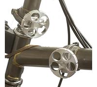 Morsetto per cerniera e piastra set per Brompton Titanium + alluminio in argento