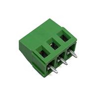 Morsetto per circuiti stampati PCB passo 5 mm versione a 2 o 3 vie affiancabile (3 poli a carrello, H=14 mm)