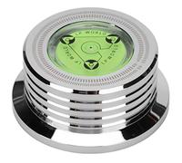 Morsetto per disco giradischi in alluminio per stabilizzatore peso record, morsetto per dischi con livellamento a bolla, stabilizzatore disco per giradischi, foro mandrino (Argento)