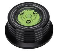 Morsetto per disco giradischi in alluminio per stabilizzatore peso record, morsetto per dischi con livellamento a bolla, stabilizzatore disco per giradischi, foro mandrino (Nera)