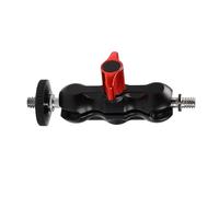 Morsetto per fotocamera Doppio braccio a sfera 1/4 e 3/8 filettatura per versatilità Camera e configurazioni di illuminazione Supporto per luce lampeggiante a LED Supporto Super morsetto