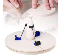 Morsetto per giradischi per tagliare ceramiche, morsetto triangolare regolabile per scolpire la ruota, perfetto per gli amanti della ceramica, scuole e famiglie