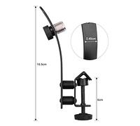 Morsetto per microfono antiurto con clip per bordo batteria regolabile con ingranaggio scanalato per esercitarsi e registrare la batteria