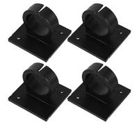 Morsetto per Microfono in Plastica Nero, 4 Pezzi | Interviste e Ufficio, Tiene Saldamente il Microfono, Design Sagomato Speciale, Adatto a Pannelli Logo PVC