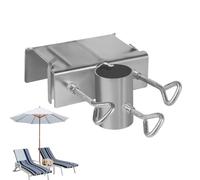 Morsetto per ombrellone da patio, supporto portatile per ringhiera da terrazza, supporto portatile per piscina, prato, pesca, balcone, grill, campeggio, spiaggia, attività all'aperto