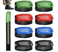 Morsetto per pantaloni da bicicletta, 8 pezzi, per bicicletta, riflettenti, per pantaloni, resistente all'usura, flessibile e leggero, alta riflessività per ciclismo, jogging (quattro colori)