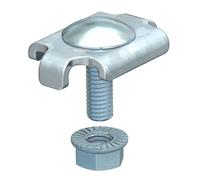 Morsetto per passerelle grigliate Obo 34x22 mm acciaio 6016855