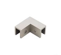 Morsetto per porta della doccia, moderno quadrato in vetro a 90 gradi, staffa fissa per pannello del bagno, hardware per 8-12 mm in vetro temperato con finitura cromata e struttura in ottone