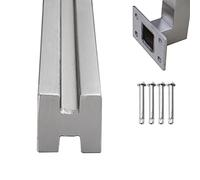 Morsetto per recinzione in vetro in acciaio inossidabile per terrazza e balcone - Montante laterale per pannelli di vetro da 8-12 mm Colonna quadrata per ringhiera quadrata per scale e guardrail