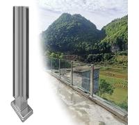 Morsetto per ringhiera in vetro in acciaio inox per balcone esterno, staffa centrale per sistema di ringhiere in vetro, design durevole ed elegante