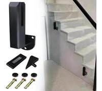 Morsetto per ringhiera in vetro nero alto 20 cm, staffe laterali per scale, ponti, balconi e terrazze, confezione da 26 pezzi di ferramenta per hotel e case
