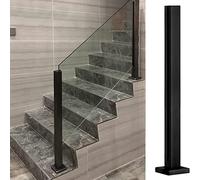 Morsetto per ringhiera in vetro per scale Copertura per balaustra quadrata per interni ed esterni Morsetto in vetro per supporto scale Design moderno Facile installazione