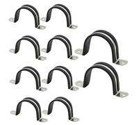 Morsetto per riparazione tubi da 10 pezzi, morsetto per tubi in acciaio inossidabile con imbottitura in gomma, supporto per a forma di U per o installazione di cavi, morsetti per, mors