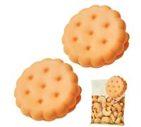 Morsetto per sacchetti per snack, gadget a forma di biscotto, confezione da 2 morsetti per sacchetti e snack, clip da cucina per sacchetti aperti, accessori da cucina, conservazione degli alimenti