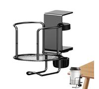 Morsetto per scrivania - 13 x 9 x 11 cm Iron Anti Spill Drink Stand, Clip Mounted Holder | Stabile Secure Design Feature, Convenient Liquid Support for Office Chair Couch Bed Classroom Bathroom Gaming