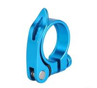Morsetto per sella bici a sgancio rapido 31,8 mm leggero per una rapida | Sicuro per sgancio rapido, adatto per pali da 27,2-30,9 mm, leggero 45 g, ideale per MTB e per trail riding (blu - 34,9 mm)