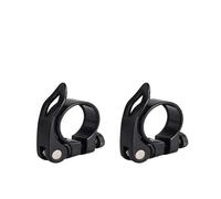 Morsetto per sella della bicicletta, 2/3 pezzi, morsetto per reggisella a sgancio rapido, in lega di alluminio, 31,8 mm, 34,9 mm (31,8 mm, nero, 2 pezzi)