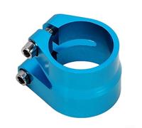 Morsetto per sella della bicicletta a doppio strato con palo a sgancio rapido in lega di alluminio per fissaggio stabile e sicuro sulla sella della bici (blu)