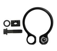 Morsetto per sella di bicicletta in lega di alluminio e titanio con dado a vite, clip per sella di bicicletta per mountain bike e bici da strada, design leggero e cavo, disponibile ((34,9 mm nero))