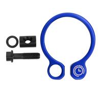 Morsetto per sella di bicicletta in lega di alluminio e titanio con dado a vite, clip per sella di bicicletta per mountain bike e bici da strada, design leggero e cavo, disponibile ((31,8 mm blu))