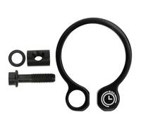 Morsetto per sella di bicicletta in lega di alluminio e titanio con dado a vite, clip per sella di bicicletta per mountain bike e bici da strada, design leggero e cavo, disponibile ((34,9 mm nero))