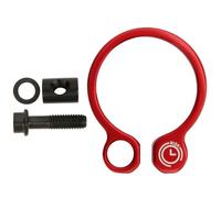 Morsetto per sella di bicicletta in lega di alluminio e titanio con dado a vite, clip per sella di bicicletta per mountain bike e bici da strada, design leggero e cavo, disponibile ((31,8 mm rosso))