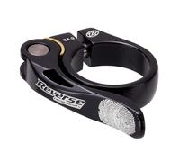 Reverse Long Life - Collarino sella con leva per regolazione rapida, 34,9 mm, colore: nero