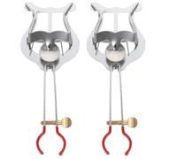 Morsetto per Spartiti Musicali per Clarinetto, 2 Pezzi, Ferro Argento | Fermaglio Leggero e Pratico, Accessorio per Strumenti Musicali, Portatile, Set da Due Pezzi, Colore Argento