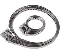 Morsetto per Stivale CV Da 10 Pezzi, Fascette Stringitubo Inox, Morsetti a Crimp