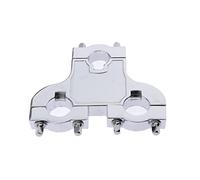 Morsetto per tamburo multifunzione a tre fori - Staffa resistente in lega di zinco per kit di batteria - Accessorio di montaggio universale regolabile