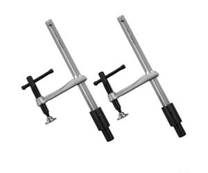 Morsetto per tavolo da lavoro, confezione da 2 pezzi, alimentatore a pressione con manico a T, base 160 x 80 mm, diametro 16 mm, morsetto saldato per banco da lavoro per la lavorazione del legno e la