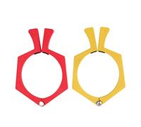 Morsetto per tazza per sublimazione 2 pezzi Morsetto per avvolgimento del bicchiere antiscivolo in ABS per bicchieri di carta per sublimazione (Arancione Rosso e Giallo)