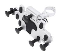 Morsetto per Telefono da Manubrio per Moto, Supporto Universale Rotante per un Facile Accesso, Ideale per Tutte le Condizioni di Guida (SILVER)