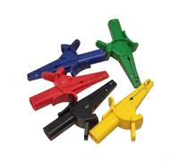 Morsetto per test di isolamento per multimetro, 10 A, resistente, per test elettrici, progetti fai da te, molla forte, apertura 23 mm, ottone PA rosso, nero (giallo)