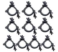 Morsetto per traliccio 10 pezzi luci da palco ganci DMX LED par teste mobili DJ illuminazione laser gancio proiettore for testa(Black)