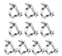 Morsetto per traliccio 10 pezzi luci da palco ganci DMX LED par teste mobili DJ illuminazione laser gancio proiettore for testa(Silver)