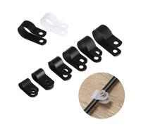 Morsetto per tubi, 100 pezzi di clip for cavi in nylon tipo R, in plastica a P, morsetti for in nero, raccordi elettrici, for tubi flessibili(13.2mm Black)