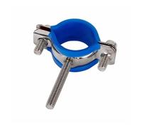 Morsetto per tubi con montaggio a parete 304 Stainless Steel Pipe Hanger Clamp M8 Screw Rod 50mm 8-108mm OD Round Head White Black(Black,8-10mm)