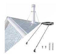 Morsetto per tubo camino resistente alle intemperie con viti, supporto per tubo stufa rotondo da 30, 25, 22, 20, 18, 15, 12, 10, 8 cm di diametro, per stabilità al vento del tubo di scarico della ca