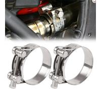Morsetto per Tubo di Scarico,2PCS Fascette Metalliche Stringitubo 48mm-51mm,Fascette Stringitubo Acciaio Inox,Scarico Moto Morsetto,Fascetta di Scarico Regolabile,per Auto,Marini,Moto