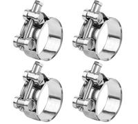 Morsetto per Tubo di Scarico dell'acciaio per Moto 4Pcs Morsetto per Fascetta di Scarico Turbo Regolabile per Condotte Automotive Applicazioni Industriali (40-43mm)
