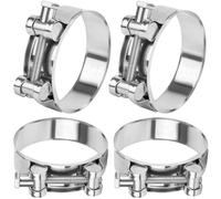 Morsetto per Tubo di Scarico dell'acciaio per Moto 4Pcs Morsetto per Fascetta di Scarico Turbo Regolabile per Condotte Automotive Applicazioni Industriali (80-85mm)