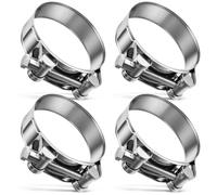 Morsetto per Tubo di Scarico dell'acciaio per Moto 4Pcs Morsetto per Fascetta di Scarico Turbo Regolabile per Condotte Automotive Applicazioni Industriali (64-67mm)