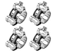 Morsetto per Tubo di Scarico dell'acciaio per Moto 4Pcs Morsetto per Fascetta di Scarico Turbo Regolabile per Condotte Automotive Applicazioni Industriali (23-25mm)