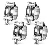Morsetto per Tubo di Scarico dell'acciaio per Moto 4Pcs Morsetto per Fascetta di Scarico Turbo Regolabile per Condotte Automotive Applicazioni Industriali (29-31mm)