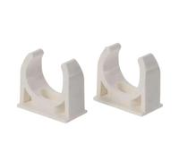 Morsetto per tubo in plastica, Morsetti per tubi dell'acqua in PVC, a forma di U, 25 mm, con ancoraggi a parete cavi e viti di montaggio, bianco, 4,33 x 4,33 x 0,79 pollici, confezione da 12